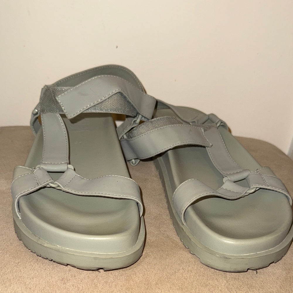 Zara Light Gray Strappy Sandals